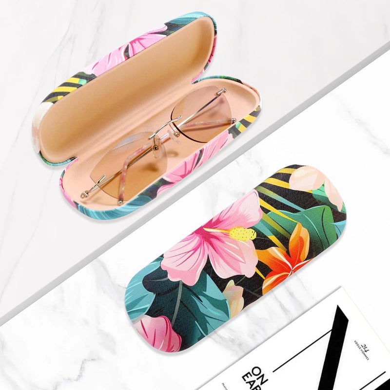 PERFECTSIGHT Store Hard Shell Eyeglasses Case, PU Leather Protective Glasses Case, Cute Eyeglass Case for Women Men Girls - Image 5